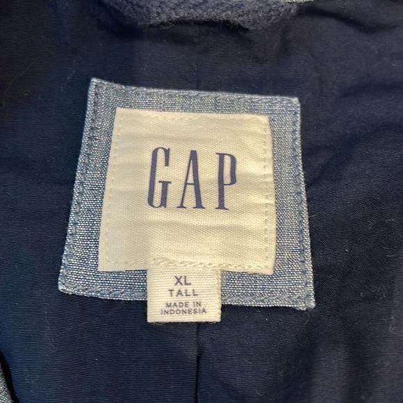 GAP Men’s Blue Button Jacket XL TALL - Picture 7 of 7